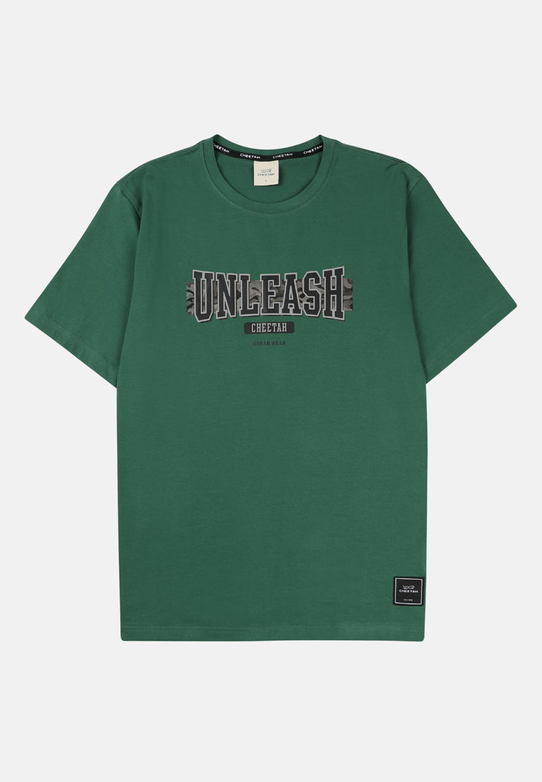 Cheetah Men Graphic Regular Fit  Short Sleeve  T-Shirt - 99388