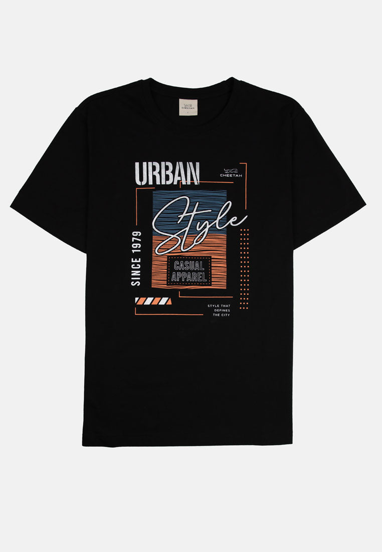 Cheetah Men Graphic Regular Fit  Short Sleeve T-Shirt - 99408