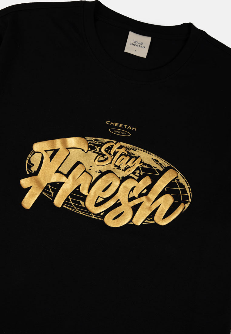 Cheetah Men Graphic Regular Fit  Short Sleeve T-Shirt - 99416