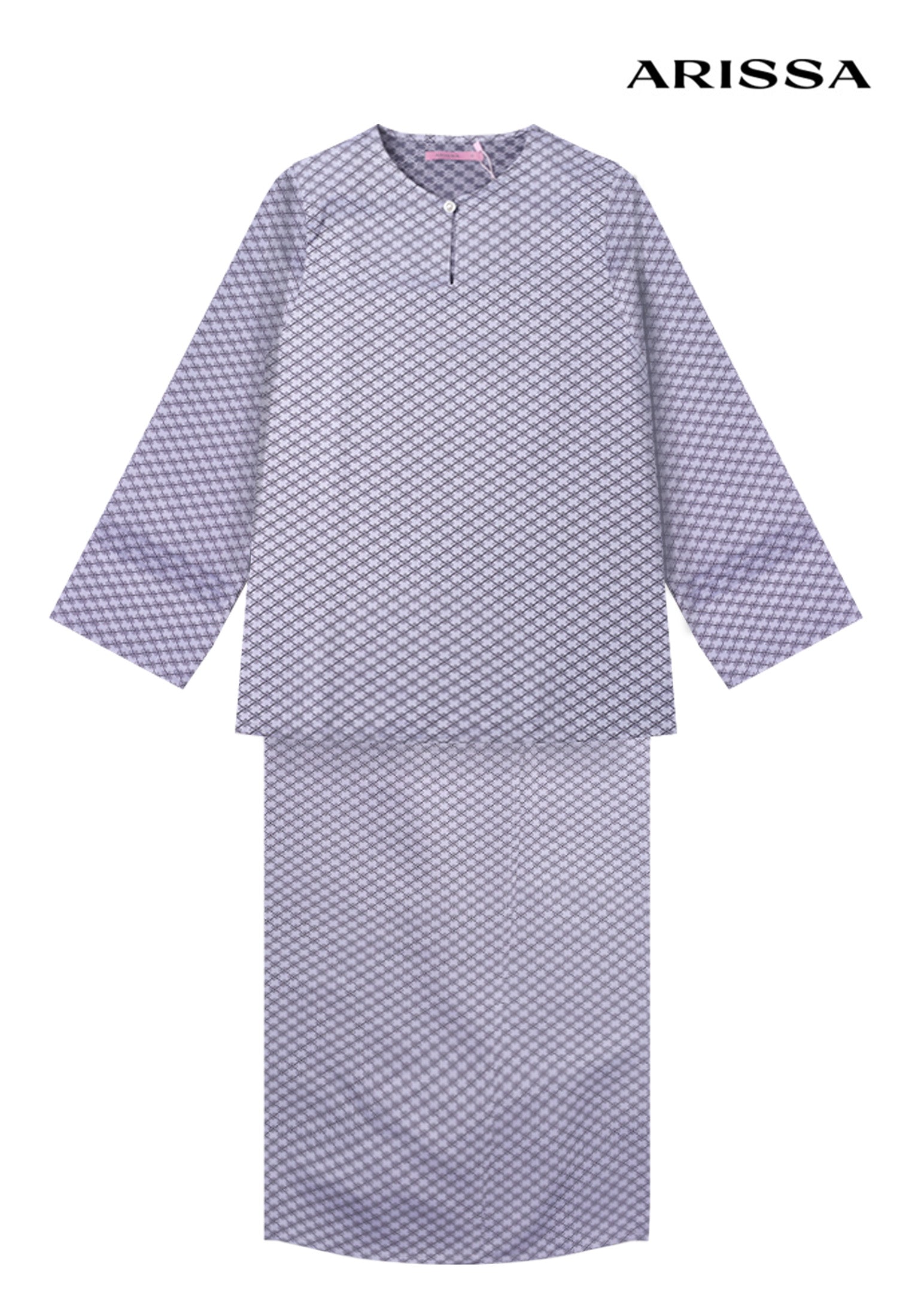 Arissa Women Loose Fit Brocade Kurung Kedah Cutting With Front Overlapped Skirt - ARS-18148