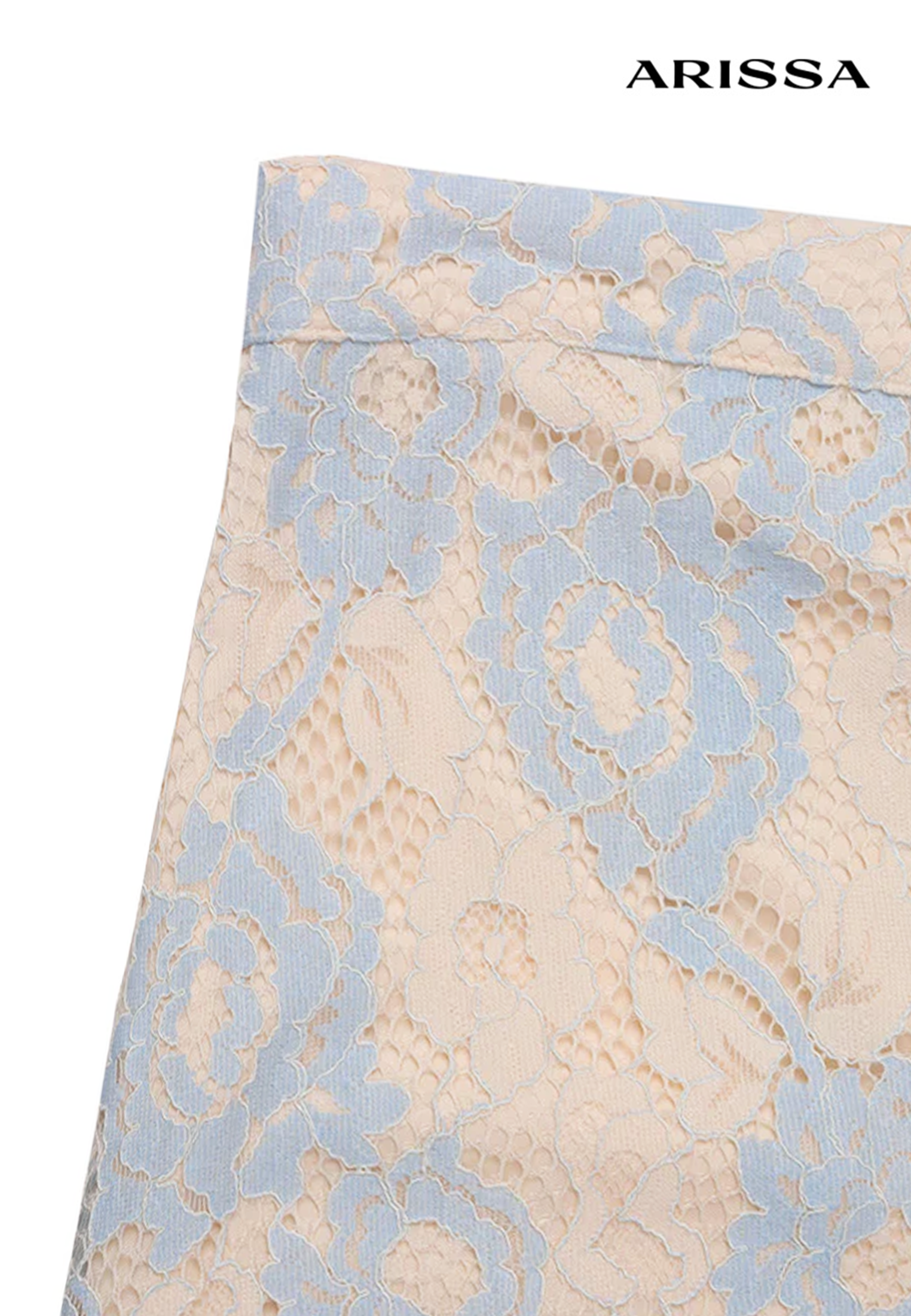 Arissa Women Regular Fit Polyester French Lace Short Kurung With Pencil Skirt - ARS-18158