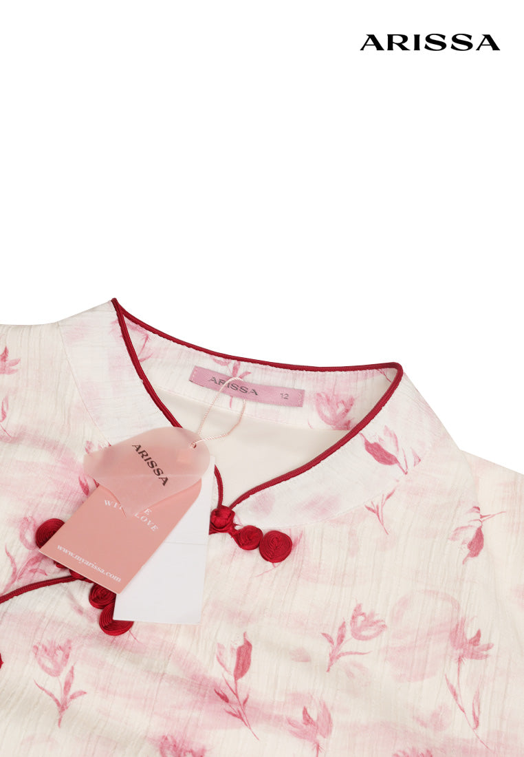 Arissa Polyester Short Sleeve Dress - ARS-19252