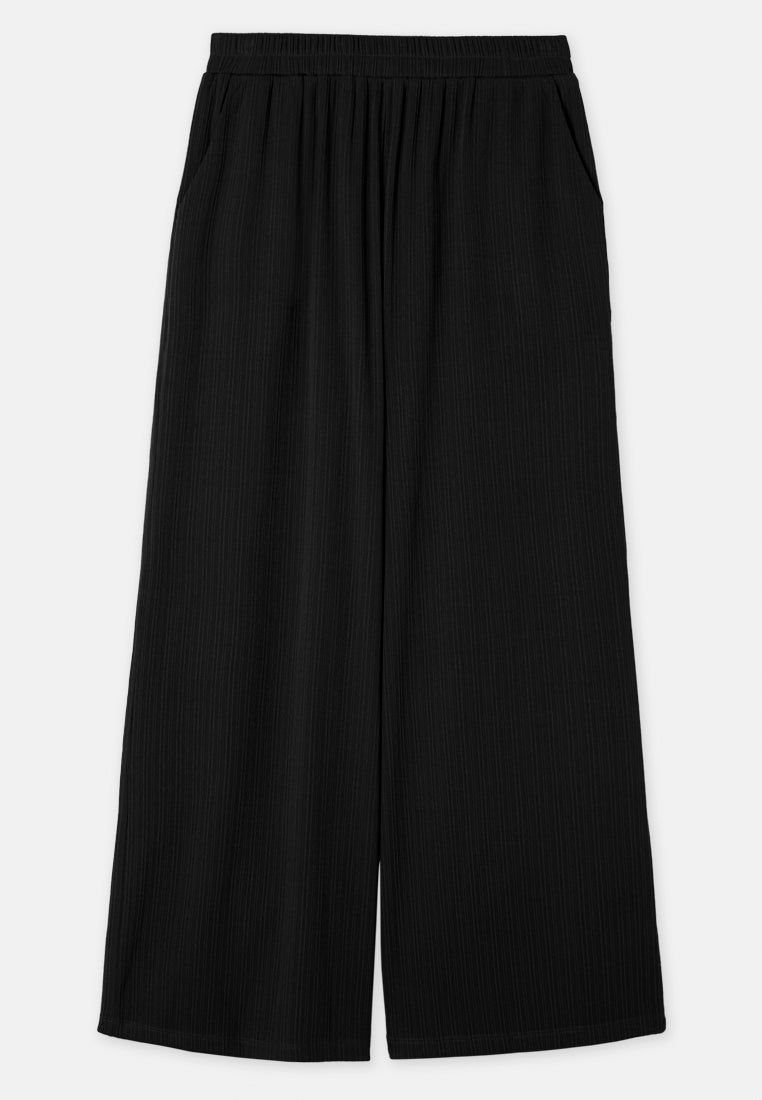 Arissa Long Palazzo Solid Tone Ribbed Texture Knit Pants - ARS-5166 (MD2)
