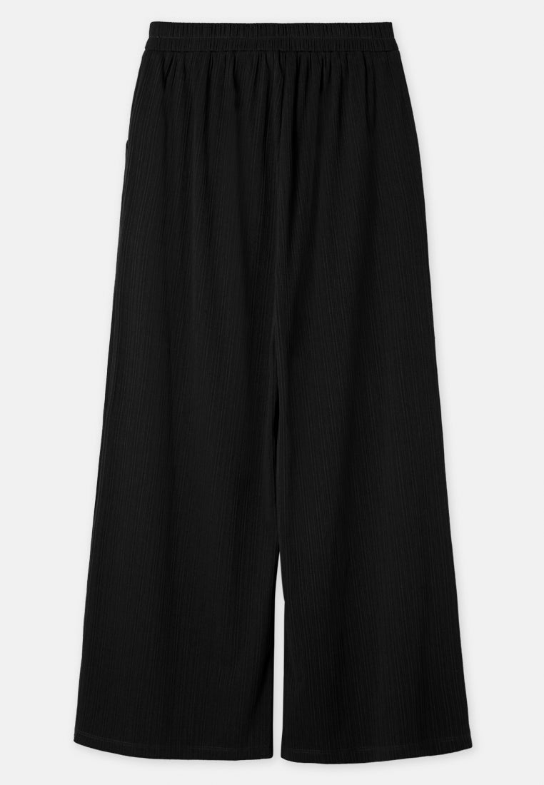 Arissa Long Palazzo Solid Tone Ribbed Texture Knit Pants - ARS-5166 (MD2)