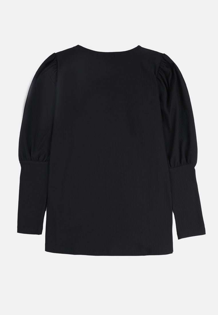 Arissa Long Balloon Sleeve Top - ARS-6888