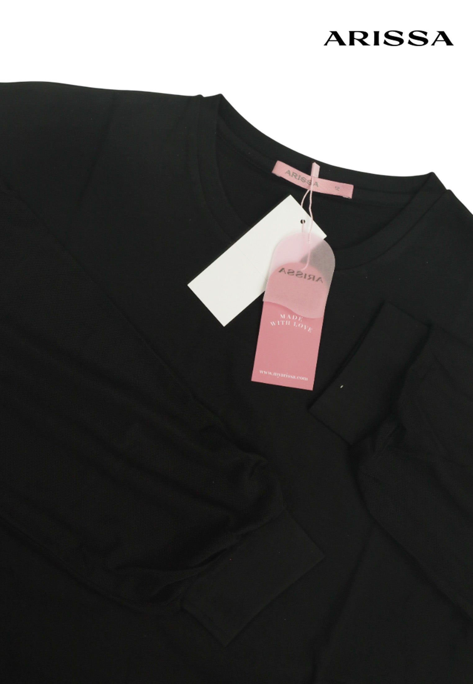 Arissa Long Net Puff Sleeves Top - ARS-6972