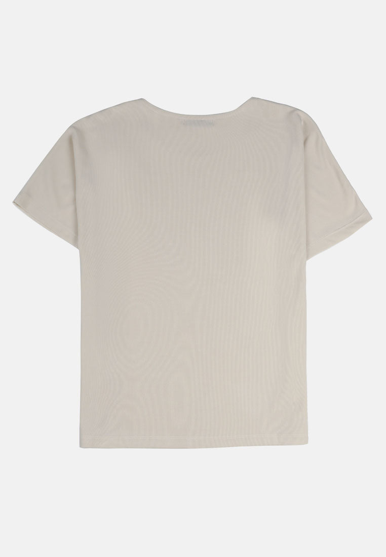 Arissa Women Solid-Tone Cotton Blend Knit Short Sleeve Top MD3- ARS-9730