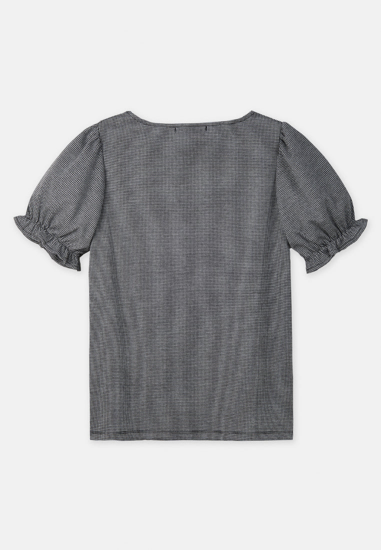 Arissa Women Regular Fit Cotton Blend Short Puffed Sleeve Top - ARS-9762