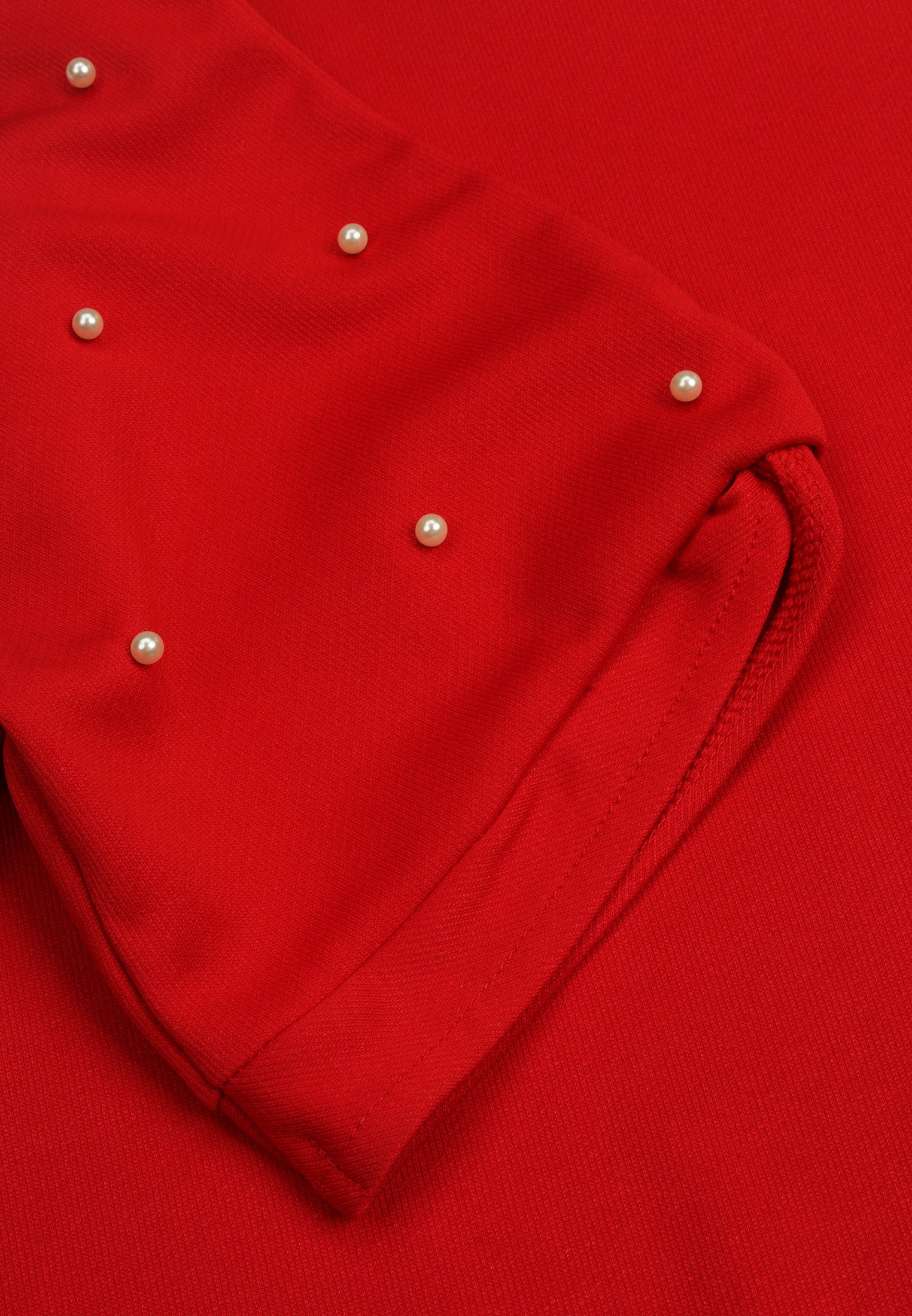 Arissa Women Fancy Knit Short Sleeve With Pearl Top - ARS-9882