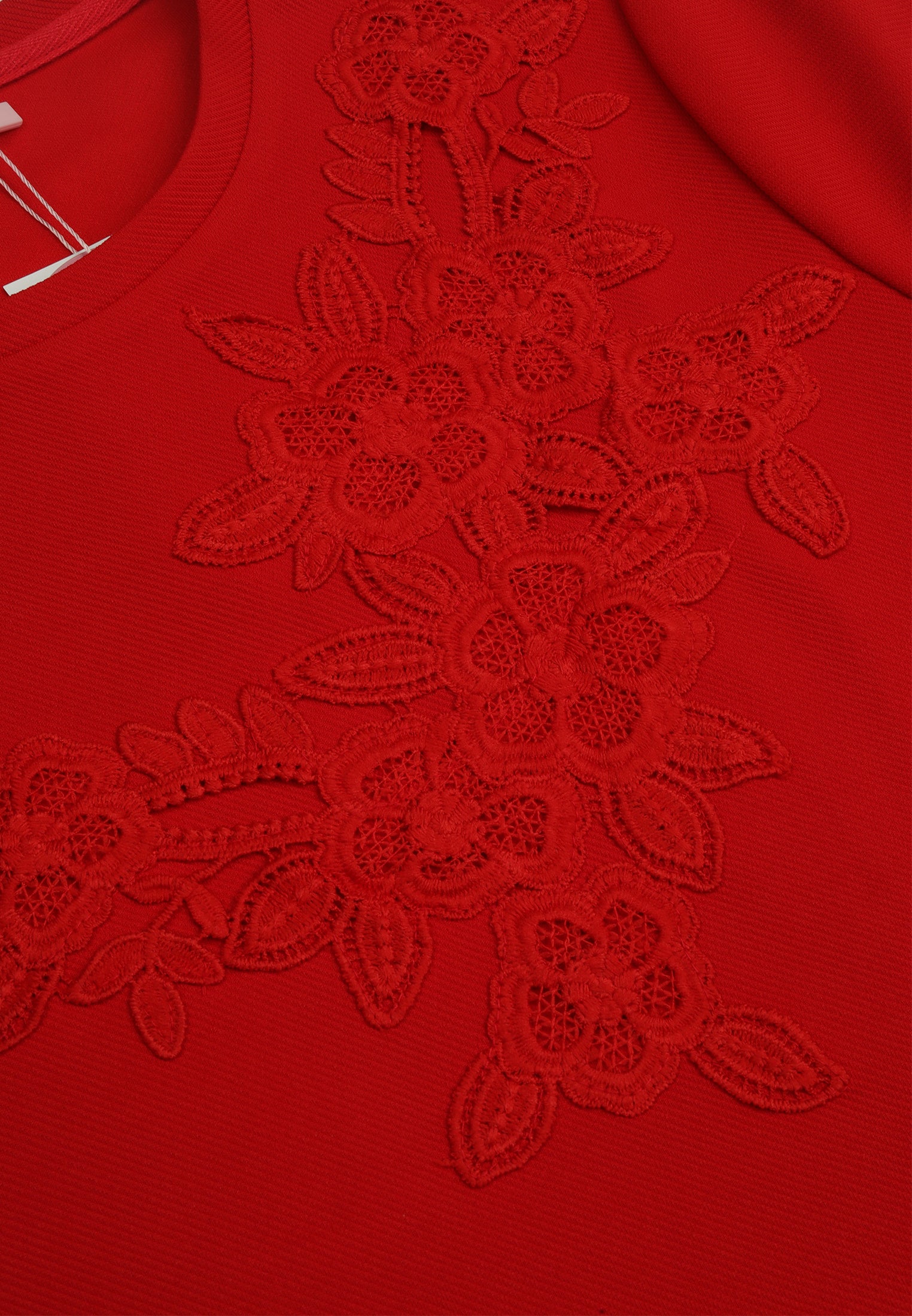 Arissa Women Fancy Knit Short Sleeve With Lace Top - ARS-9886