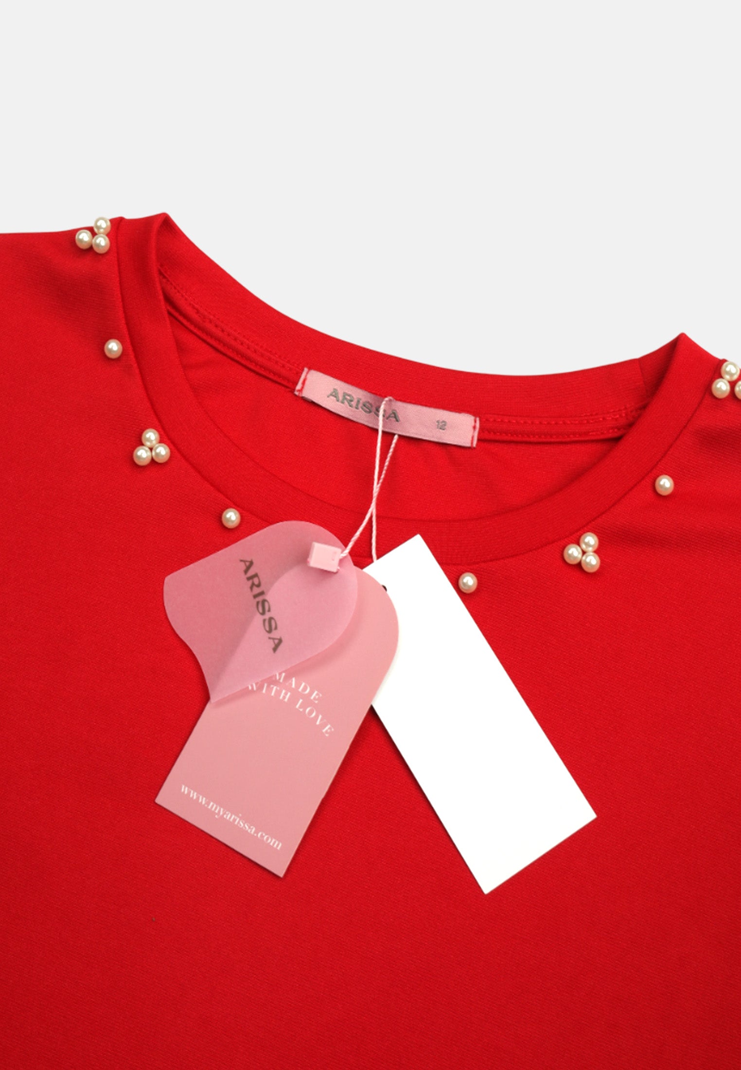 Arissa Women Fancy Knit 3/4 Sleeve With Pearl Top - ARS- 9892