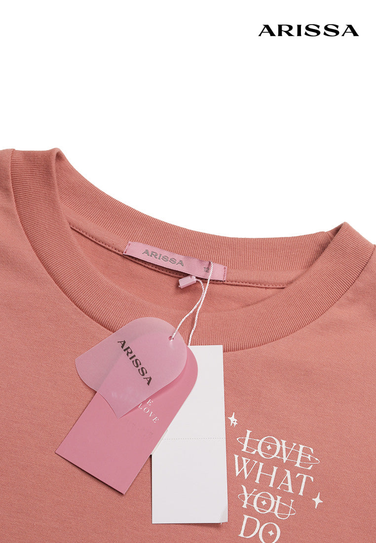 Arissa Double Jersey Short Sleeve Graphic Tee - ARS-9900