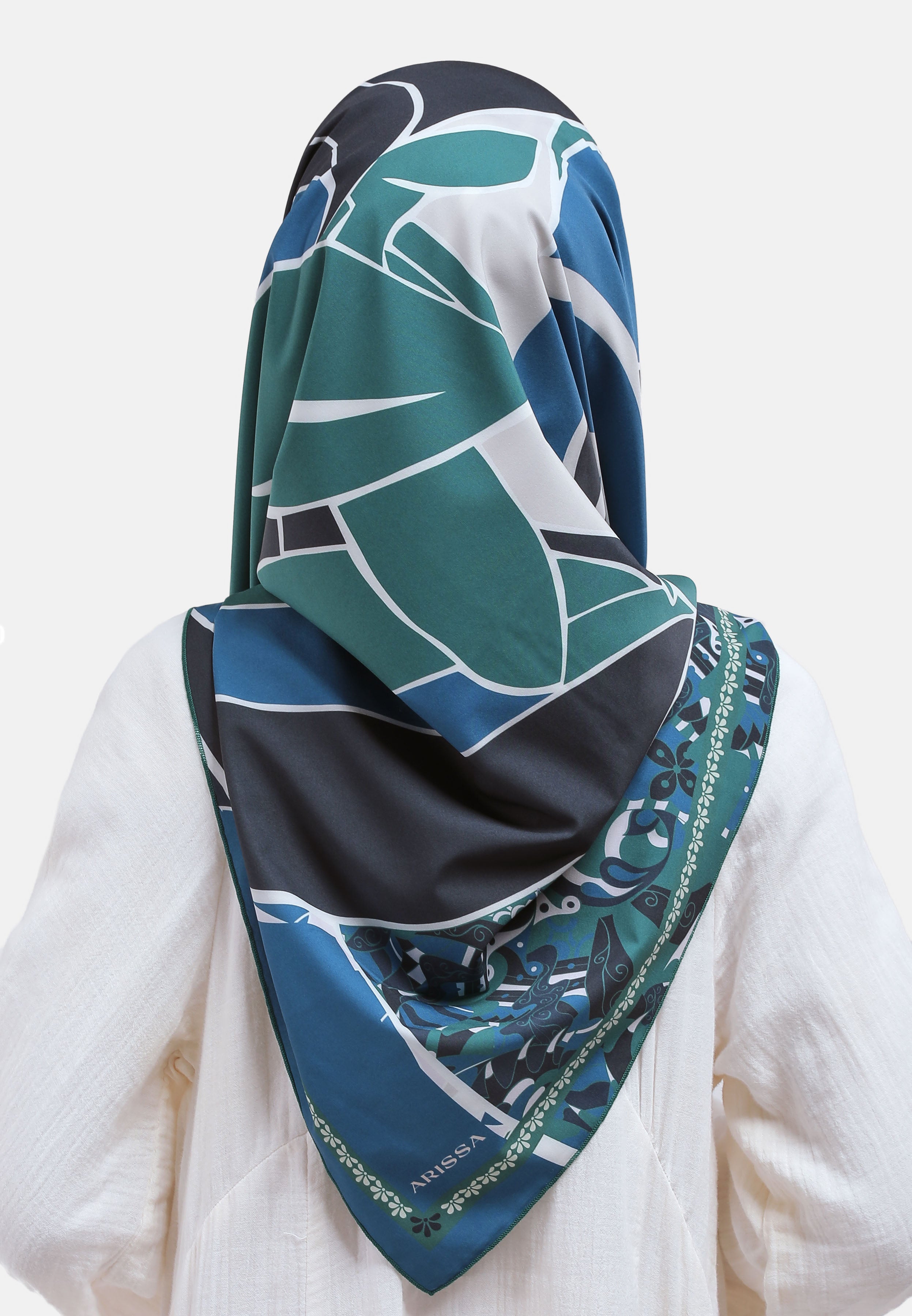 Arissa Hijab Aquata Printed Square Scarf - ARS-ST11212 (MD2)