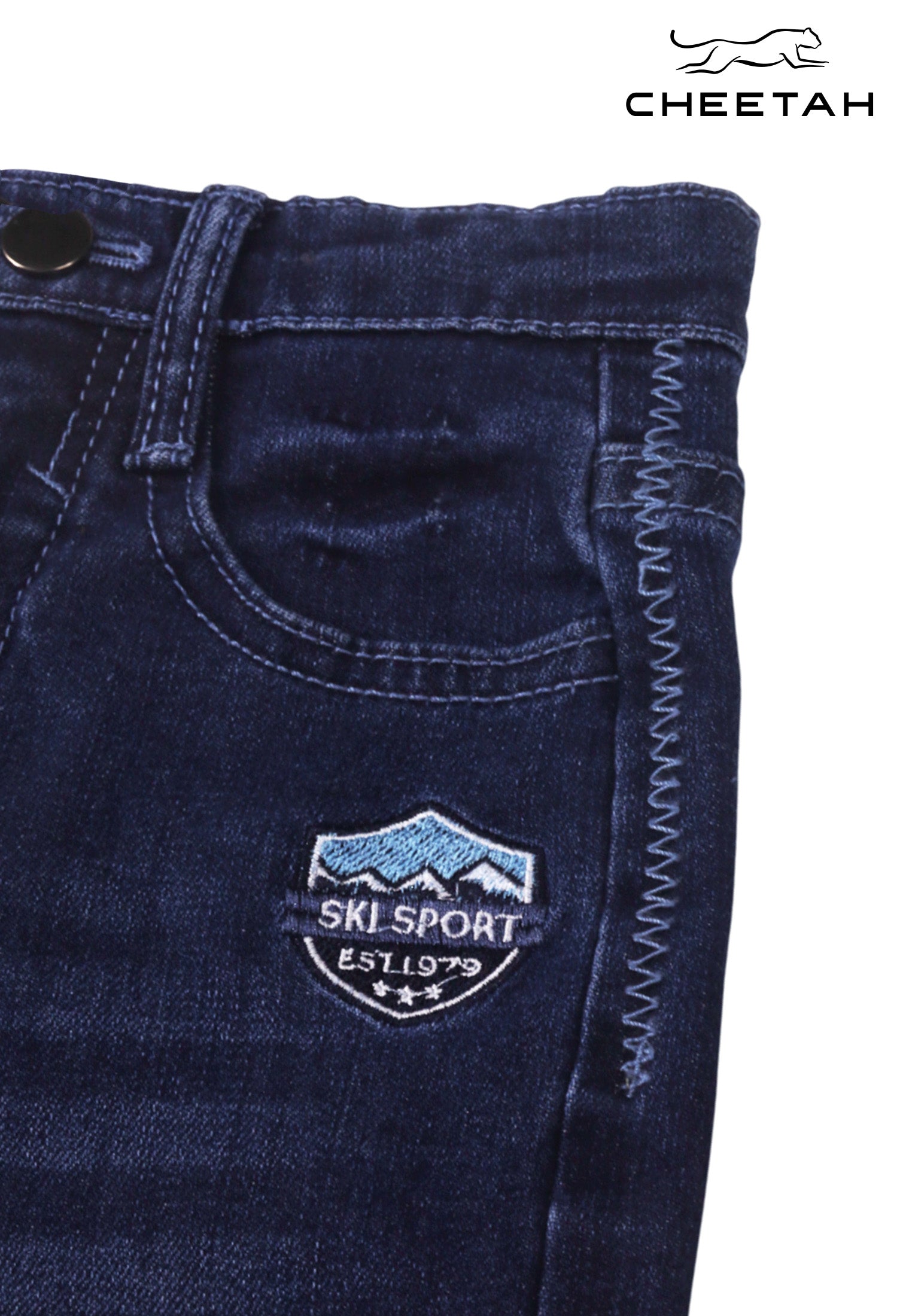 Cheetah Baby Boy Toddler Denim Long Pants - CBB-110382