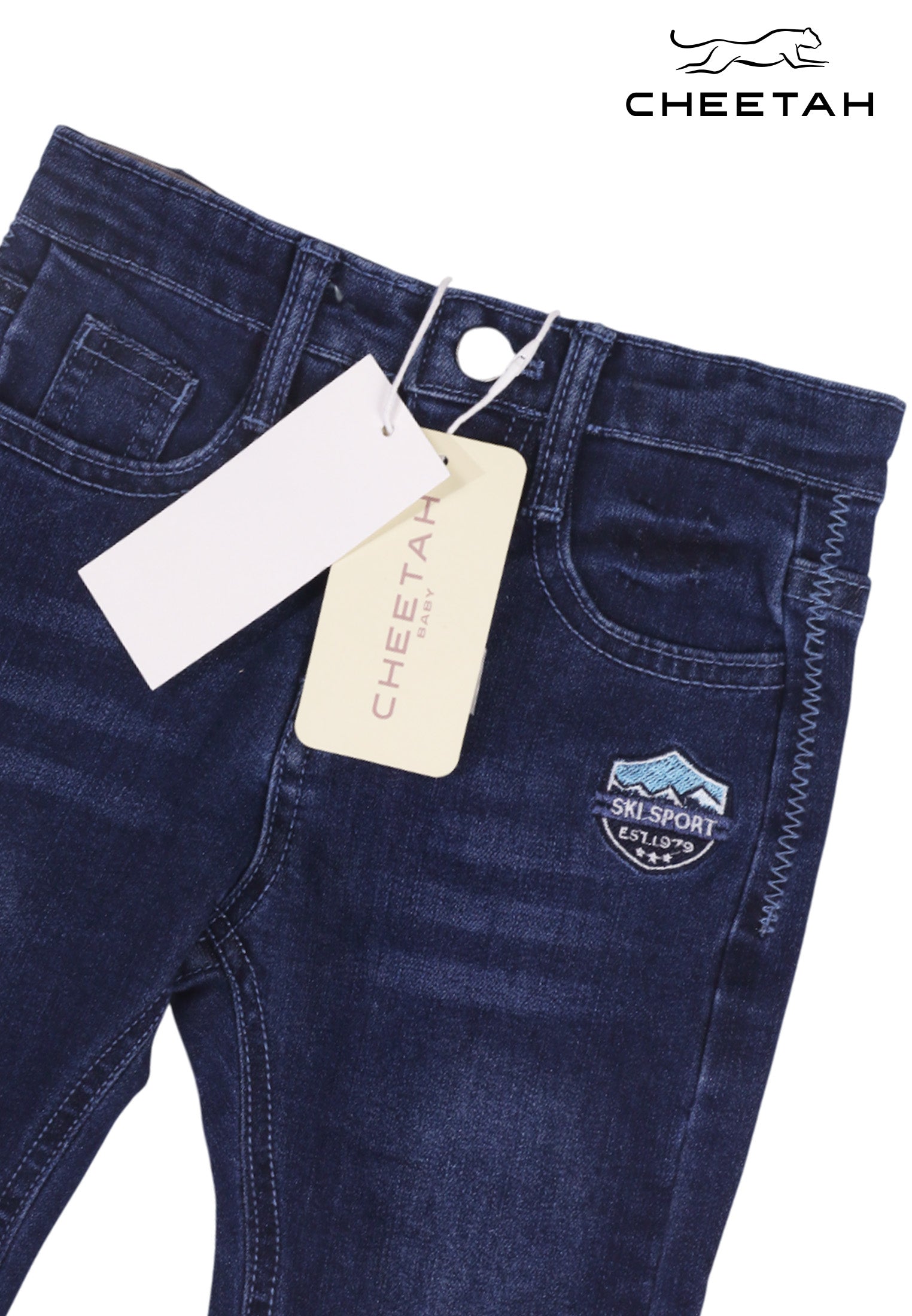 Cheetah Baby Boy Toddler Denim Long Pants - CBB-110382
