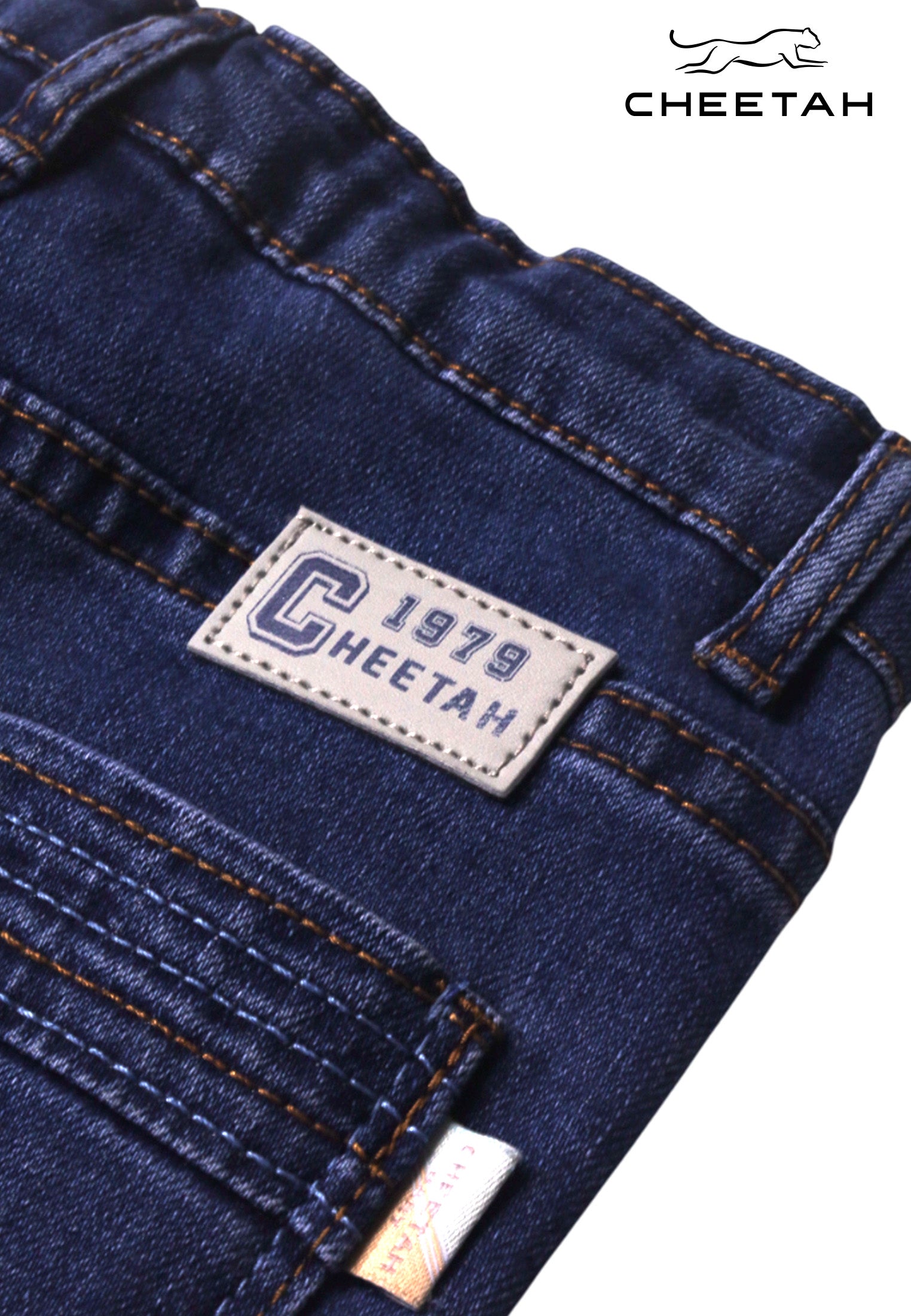 Cheetah Baby Boy Toddler Denim Long Pants - CBB-110386