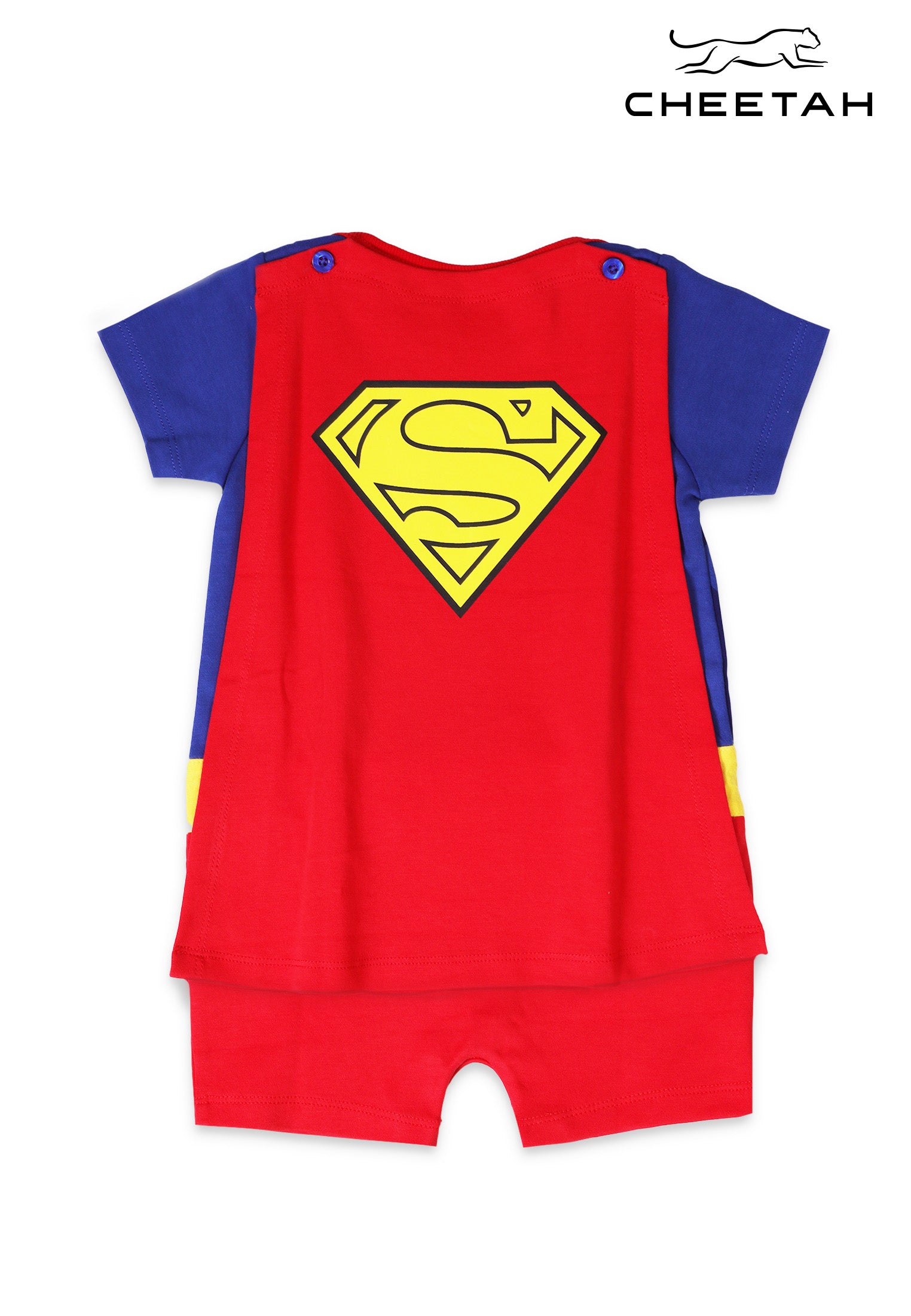 Cheetah Baby Boy DC Superman Regular Fit Cotton Blend Short Sleeve Romper - CBB-160730