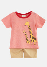 Cheetah Baby Boy Short Sleeve Suit Set - CBB-183192(F)