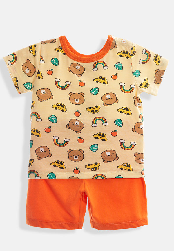 Cheetah Baby Boy Short Sleeve Suit Set - CBB-183282(F)