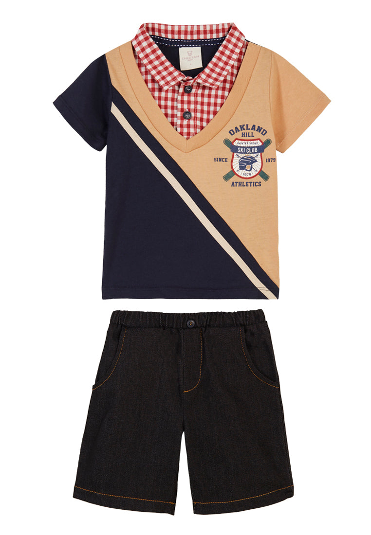 Cheetah Baby Boy Short Sleeve Suit Set - CBB-183670