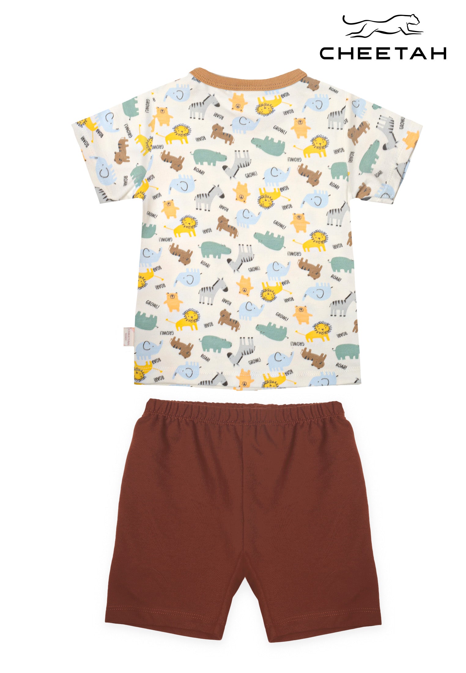 Cheetah Baby Boy Short Sleeve Suit Set - CBB-183792(F)