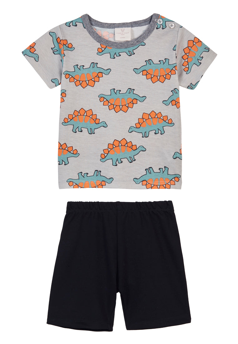 Cheetah Baby Boy Short Sleeve Suit Set - CBB-183798(F)