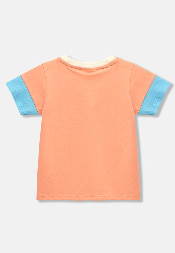 Cheetah Baby Toddler Boy Short Sleeve Roundneck T-Shirt - CBB-9546