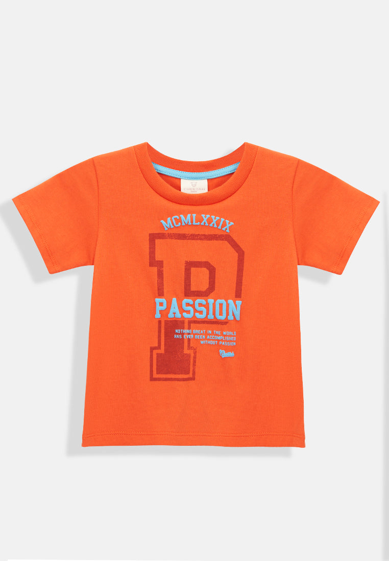 Cheetah Baby Toddler Boy Short Sleeve Roundneck T-Shirt - CBB-9556
