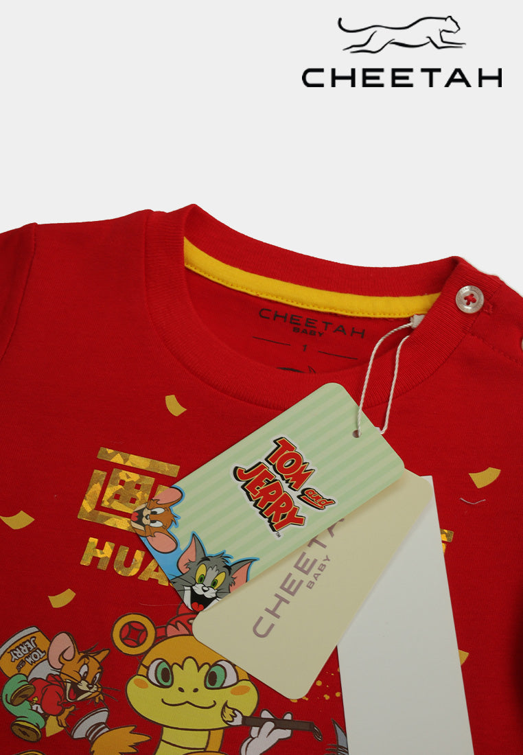Cheetah Baby Boy Tom And Jerry Short Sleeves Roundneck Tee - CBB-9620