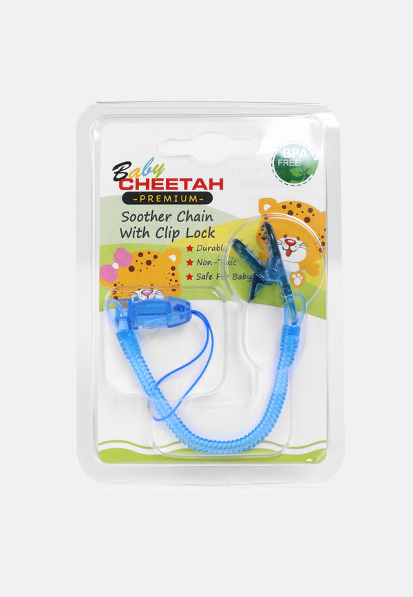 Baby Cheetah Pacifier Chain with Clip (Stretchable Chain)- CBB-SC21098