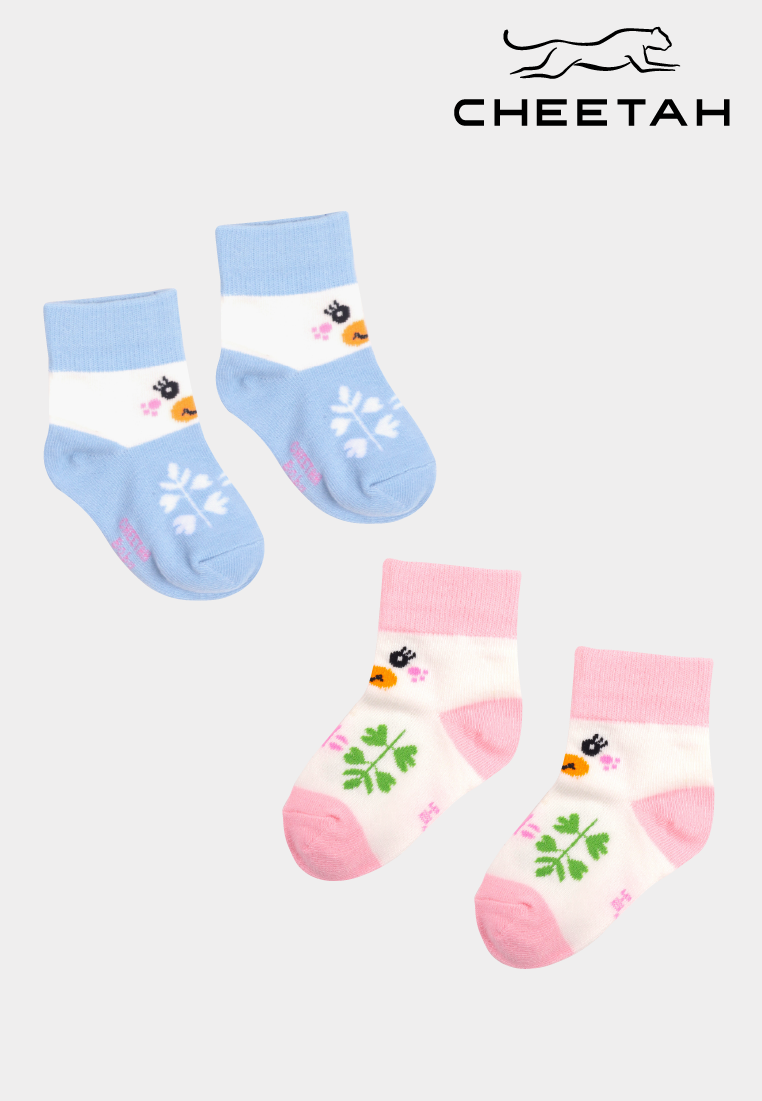 Cheetah Baby Girl Socks (2 in 1) - CBG-0412