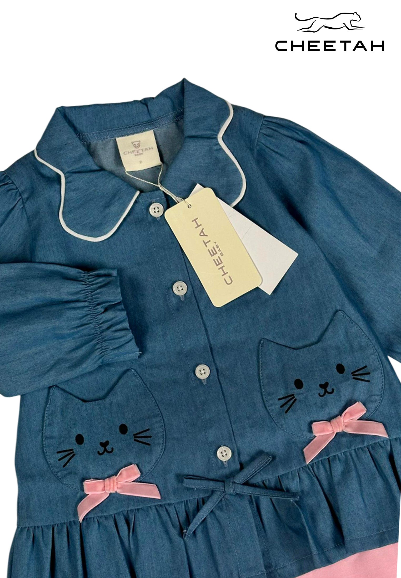 Cheetah Baby Girl Long Sleeve Suit Set - CBG-183726