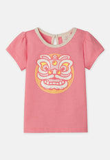 Cheetah Baby Toddler Girl Short Sleeve Roundneck T-Shirt - CBG-9572
