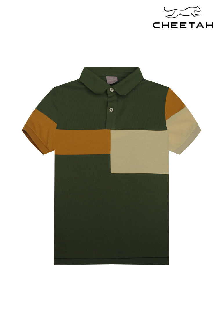 Cheetah Kids Boy Short Sleeves Collared Polo - CJ-71692