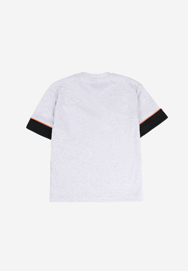 Cheetah Kids Boy Oversized Interlock Fabric 240gm Short Sleeves Roundneck T-Shirt MD2- CJ-92876