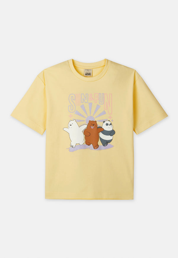 Cheetah Kids We Bare Bears Boy Oversized Fit Short Sleeve T-Shirt - CJ-92968