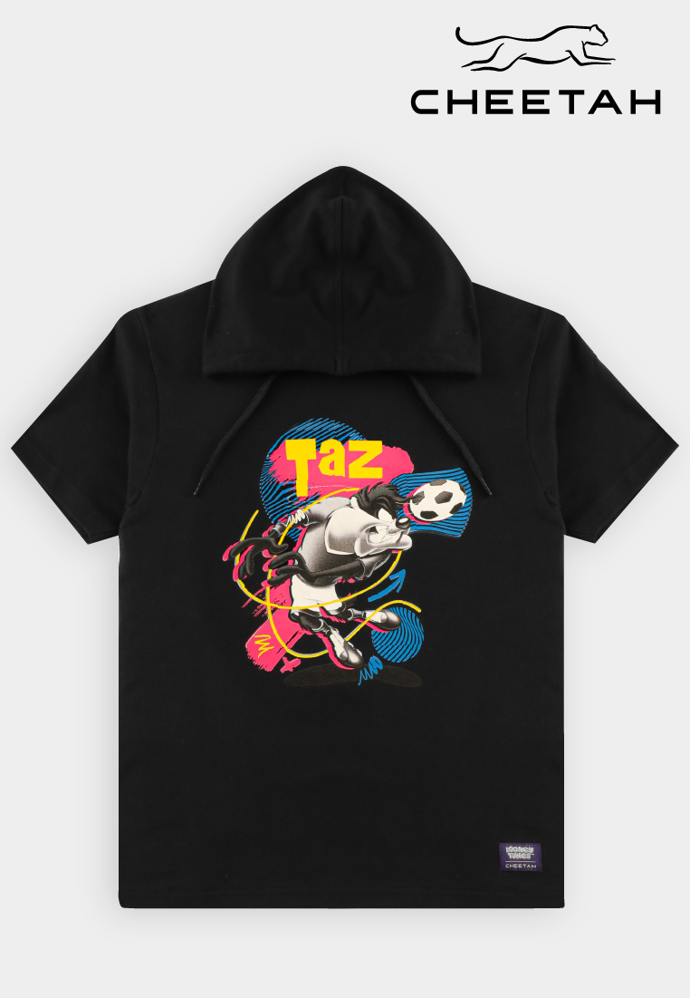 Cheetah Kids Looney Tunes Boy Short Sleeve Roundneck Hoodie T-Shirt- CJ-93446