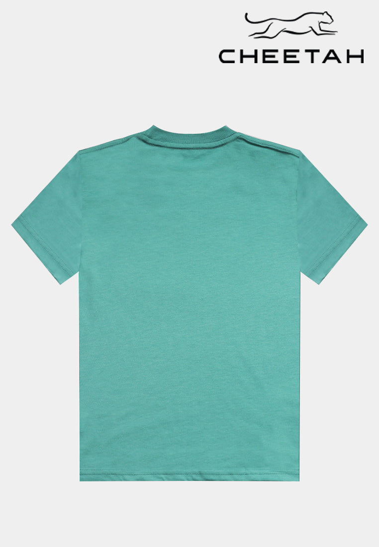 Cheetah Kids Essential Regular Fit Cotton Blend Short Sleeve Basic T-Shirts - CJ-93672