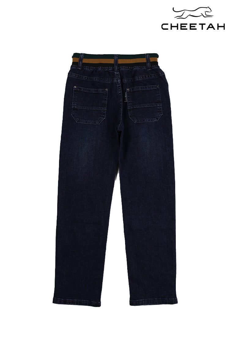 Cheetah Kids Boy Long Jeans Pants with Rib Waistband - CJ-111486