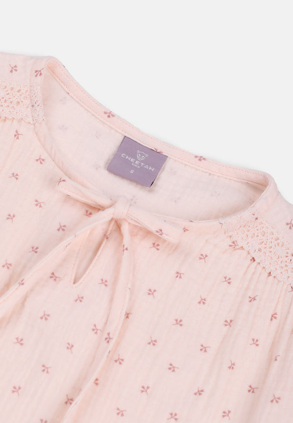 Cheetah Kids Girl Long Sleeves Blouse - CJG-130688