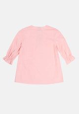 Cheetah Kids Girl 3/4 Sleeves Blouse - CJG-130692
