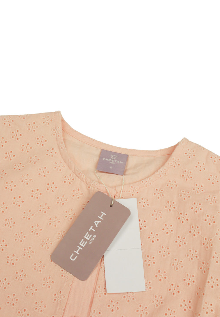 Cheetah Kids Girl Long Sleeves Blouse - CJG-130756