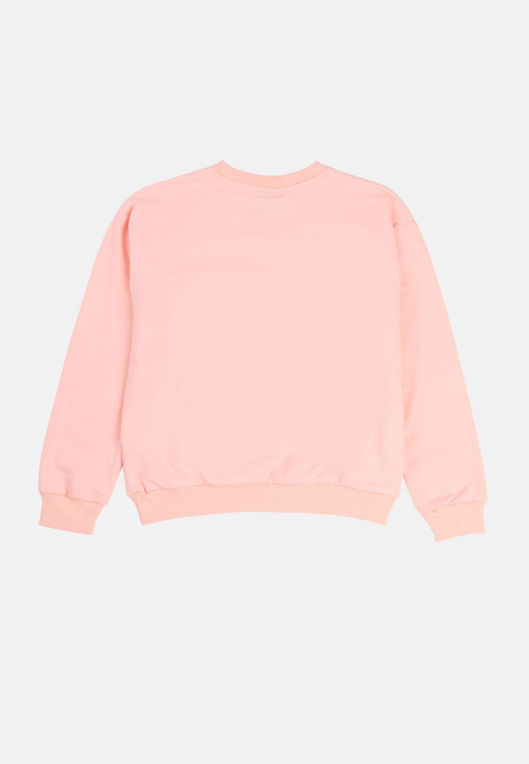 Cheetah Kids Girl Oversized Long Sleeves Sweatshirt - CJG-6872