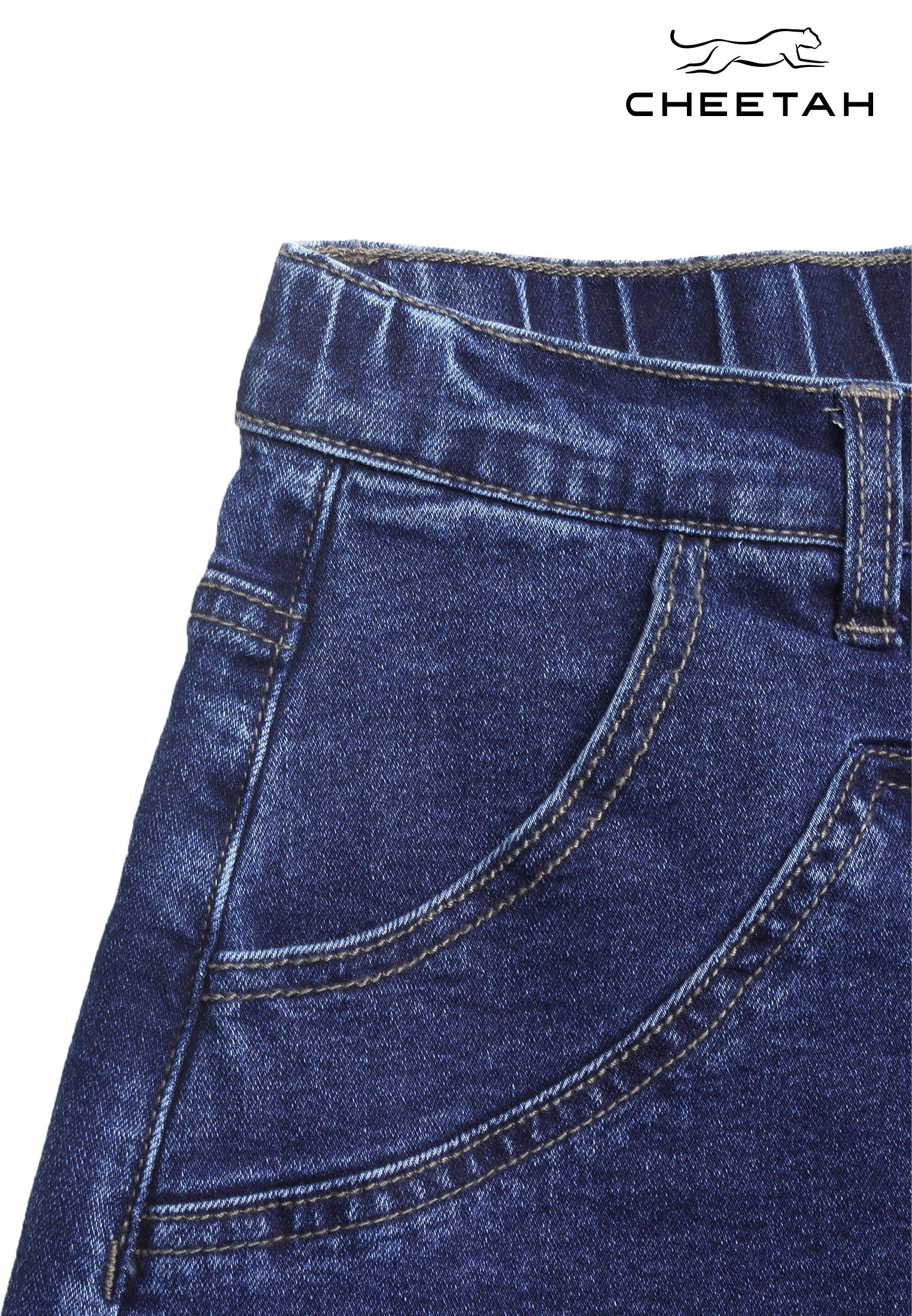 Cheetah Women Regular Fit Stretchable Washed Denim Skorts - CL-12422