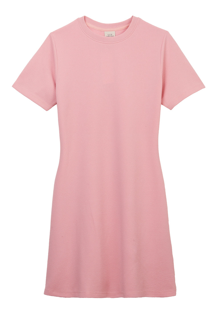 CHEETAH Women Regular Fit Fancy Knit Short Sleeve Dress - CL-190100