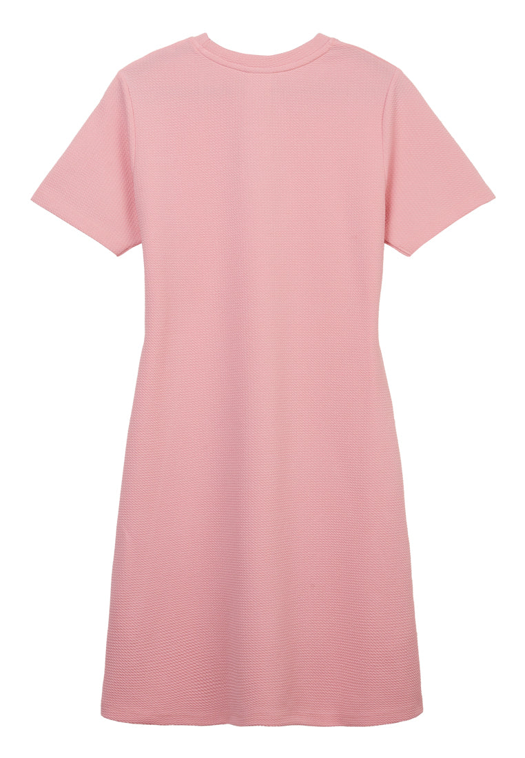 CHEETAH Women Regular Fit Fancy Knit Short Sleeve Dress - CL-190100