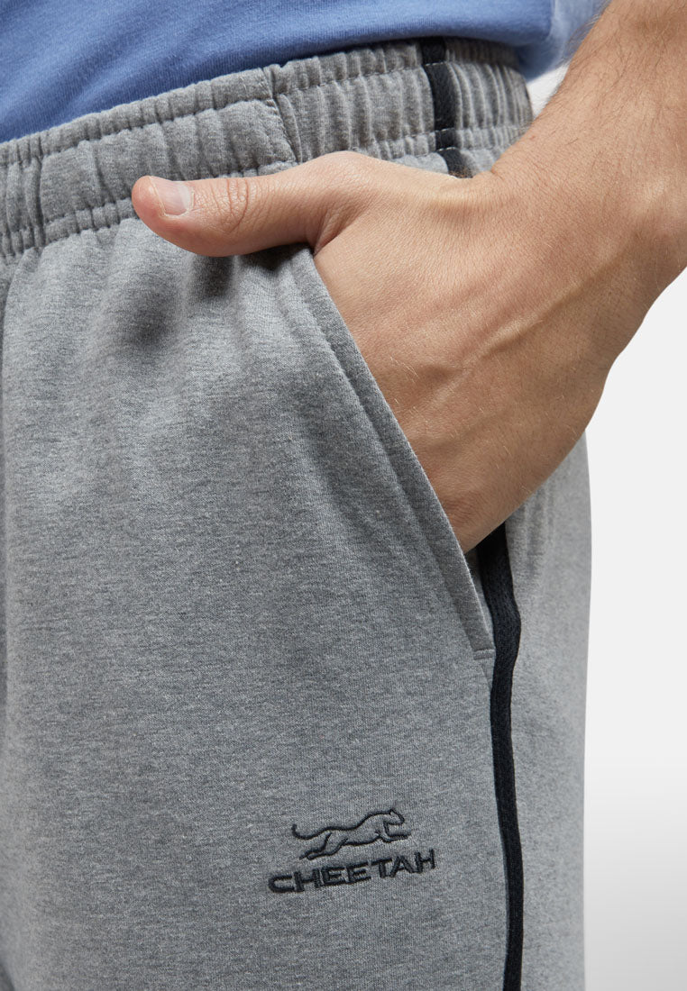 Cheetah Men French Terry Sweatpants With Flat Hem And Side Stripes - 51426(R)