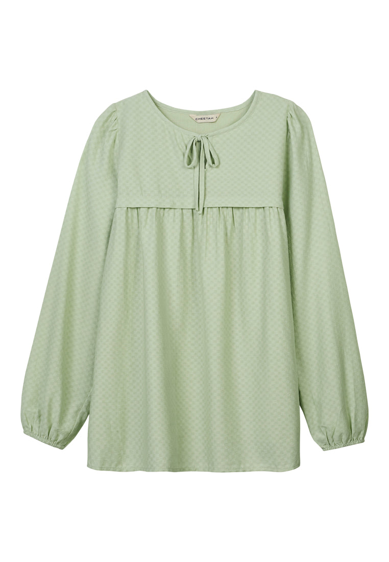 CHEETAH Women Texture Long Sleeve Fashion Top - CL-66648