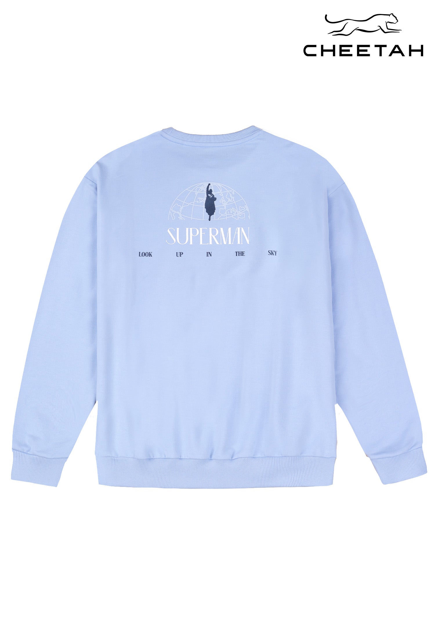 Cheetah Women Superman Regular Fit Cotton Blend Long Sleeve Graphic Round Neck Sweatshirt - CL-66676