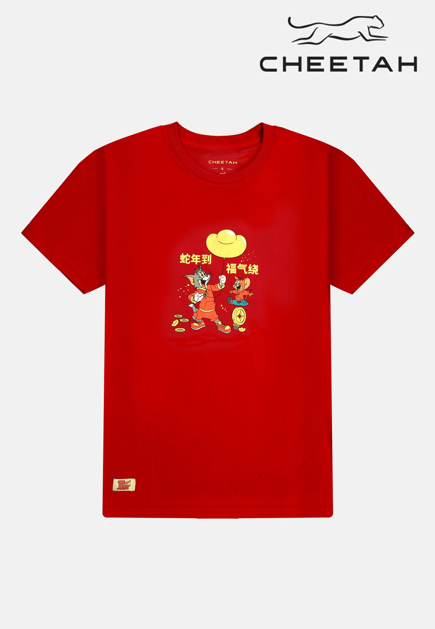 Cheetah Women Tom And Jerry CNY Regular Fit Cotton Short Sleeve GraphicTee - CL-96288